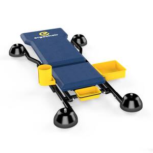 Adjustable Height Rolling Work Seat with Utility Tray and Cup-holder