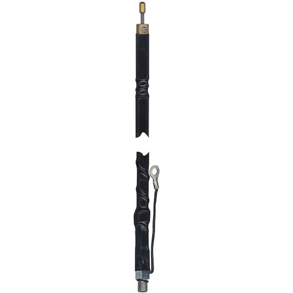 Unbranded 2 ft. Silver Load FGT Series Fiberglass Whip in Black