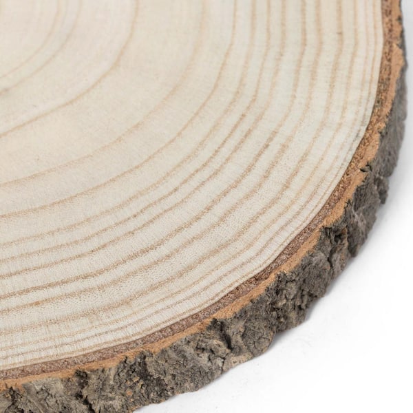 Buy 4 Pack 10-12 Inch Large Wood Slices for Centerpieces, Round