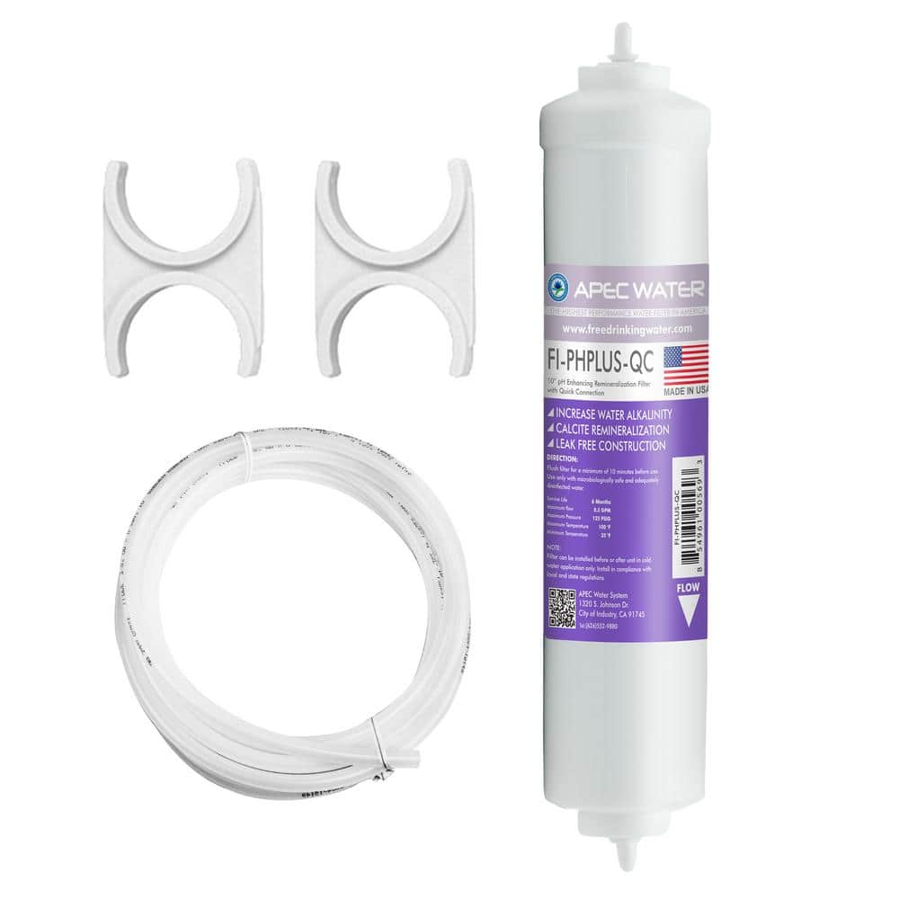 APEC Water Systems Ultimate 10 in. Calcium Carbonate Alkaline Filter Kit  with 1/4 in. Quick Connect PHPLUSKIT-14 The Home Depot
