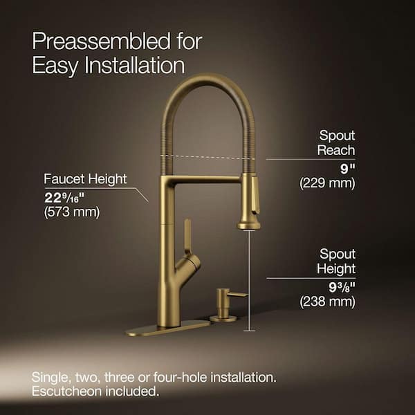 KOHLER Setra Single-Handle Semi-Professional Kitchen Sink Faucet