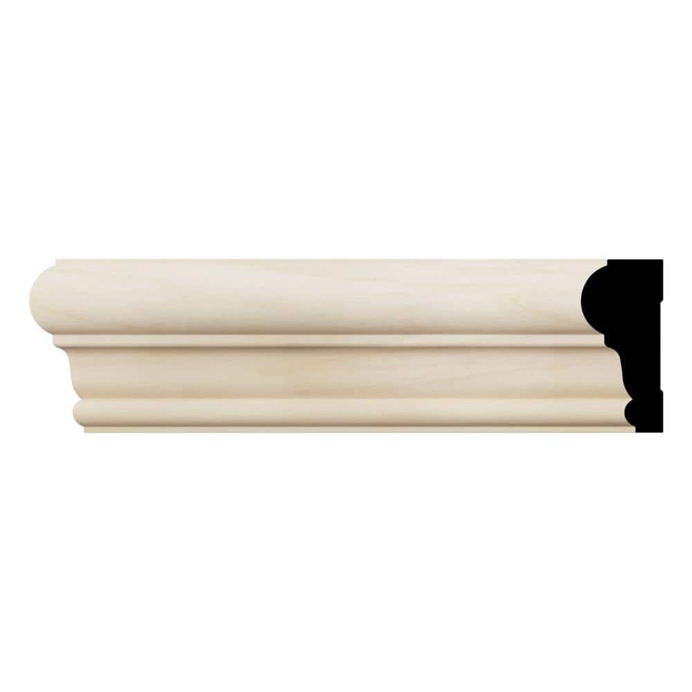96" Natural Poplar Solid Wood Chair Rail Molding