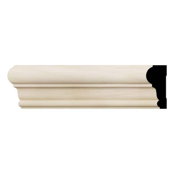 Ekena Millwork WM392 1 in. D x 2.38 in. W x 96 in. L Wood Poplar Chair Rail Moulding