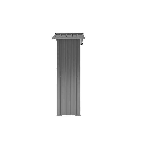 Unbranded - 1.41 ft. W x 2.46 ft. D x 5.80 ft. High Quality Galvanized Metal Shed with Solid Lock System in Black (14 sq. ft.)