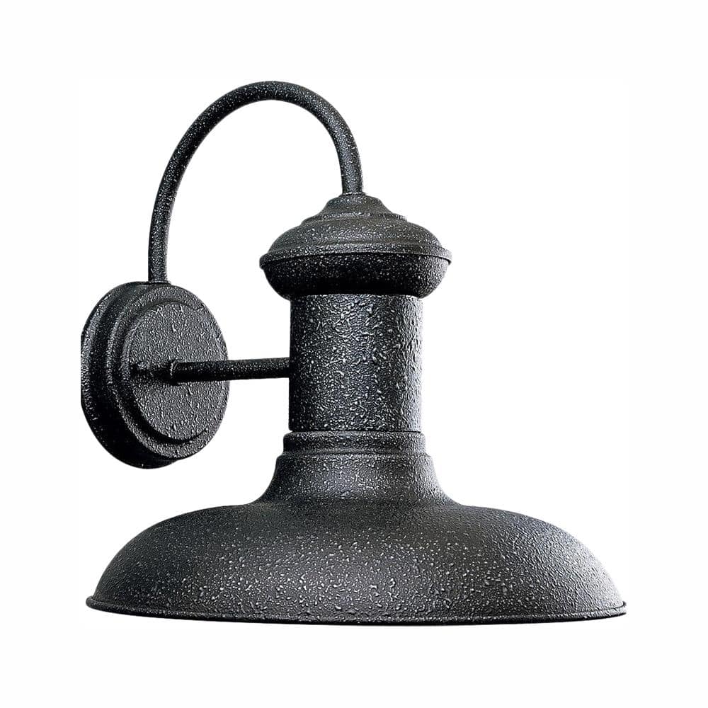 Brookside Black Textured Metal LED Outdoor Wall Lantern