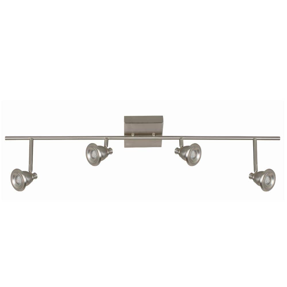 Berlin 12" Satin Nickel 4-Light LED Fixed Rail Track Head