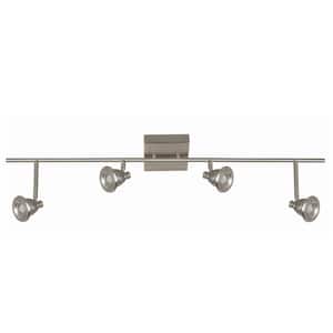 Berlin Satin Nickel Integrated LED Fixed Rail with 4 Heads