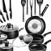 Serenelife 20 Piece Aluminum Non Stick Cookware Set Color: Gray SLCW20GRY