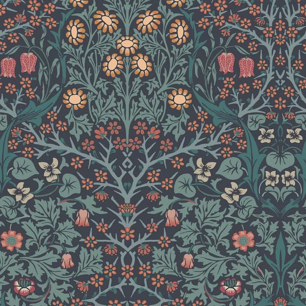 Graham & Brown William Morris At Home Blackthorn Navy Wallpaper