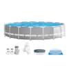 Intex 18 Ft. X 48 In. Prism Frame Above Ground Swimming Pool Set With ...