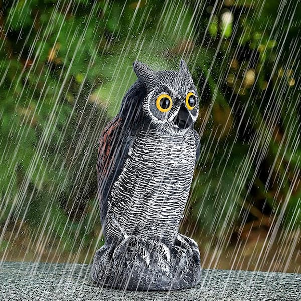 Bird Owl to Frighten Birds, Owl Statue Decoy, Fake Owl, Plastic