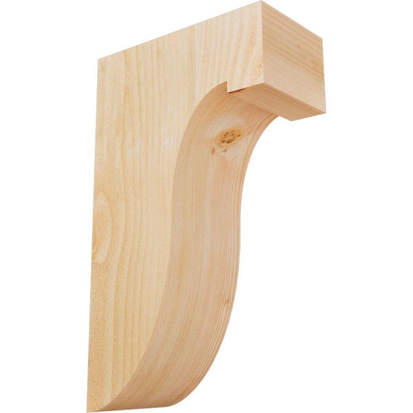 Ekena Millwork 6 in. x 12 in. x 20 in. Douglas Fir Del Monte Rough Sawn Corbel
