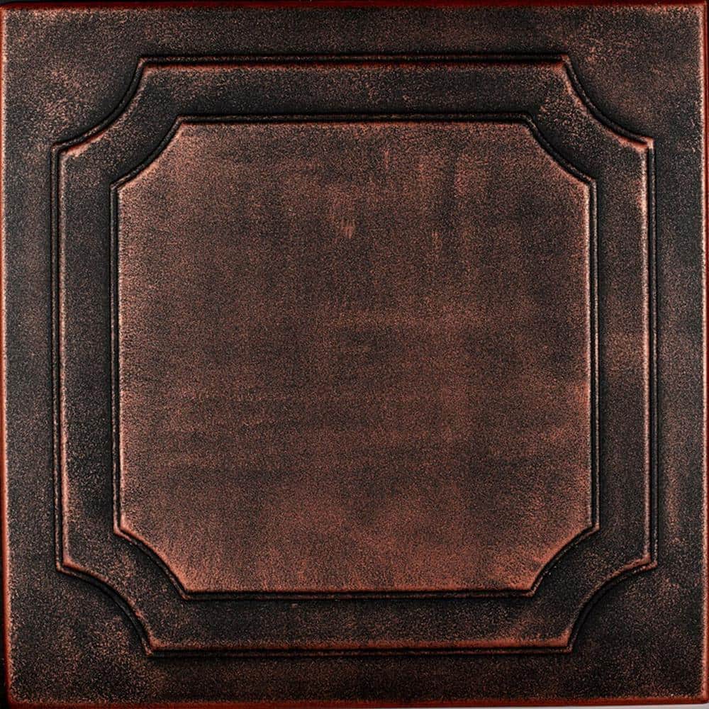 Black Copper Faux Tin Glue-Up Ceiling Tile Set