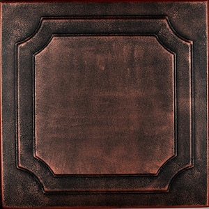 Virginian Black Copper 1.6 ft. x 1.6 ft. Decorative Foam Glue Up Ceiling Tile (21.6 sq. ft./Case)