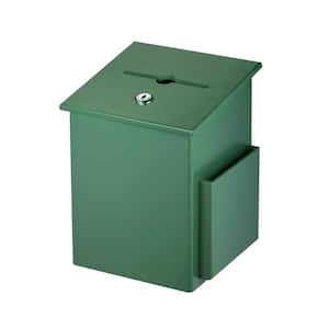 Squared Wood Locking Suggestion Box, Green