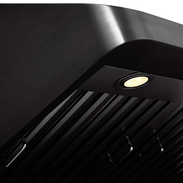 36 in. 600 CFM Ducted Under Cabinet Range Hood in Black Stainless Steel