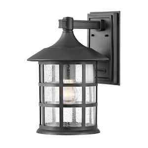 Freeport 1-Light Textured Black Outdoor Wall Sconce