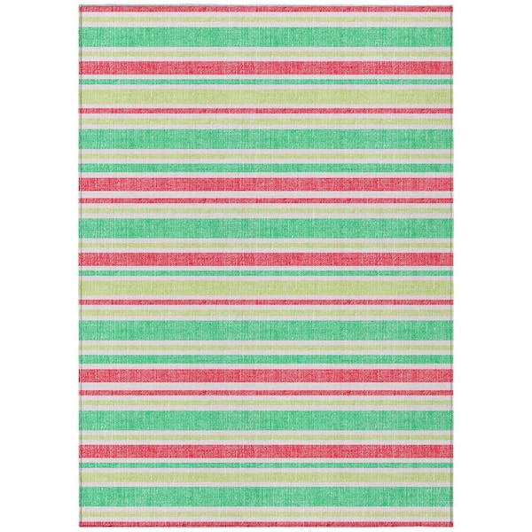 Addison Rugs Chantille ACN531 Green 5 ft. x 7 ft. 6 in. Machine Washable Indoor/Outdoor Geometric Area Rug