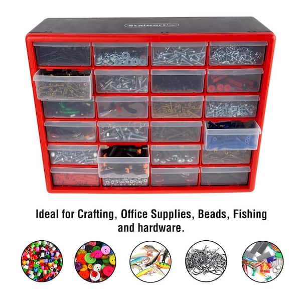 Parts & Crafts Rack Style Tool Box with 4 Organizers by Stalwart