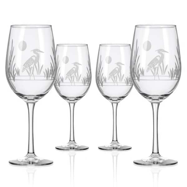 Rolf Glass Heron 12 oz. White Wine Glasses - Set of 4
