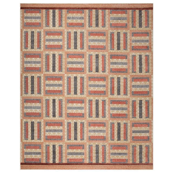 Nordic Multicolor 8 ft. x 10 ft. Geometric Contemporary Area Rug