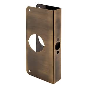 1-3/8 in. x 9 in. Thick Solid Brass Lock and Door Reinforcer, 2-1/8 in. Single Bore, 2-3/8 in. Backset