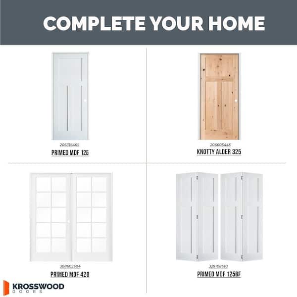 Krosswood Doors 72 in. x 80 in. Craftsman Knotty Alder RM Stained