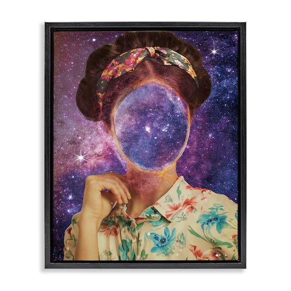 Stupell Industries Space To Think Portrait by Mary Urban Black Floater Frame Abstract Graphic Art Print 31 in. x 25 in.
