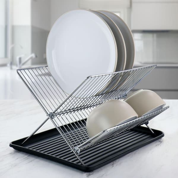 Aluminum Fold Flat Dish Rack