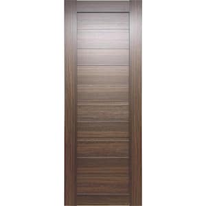 Labella 30 in. x 80 in. No Bore Solid Core Whiskey Oak Prefinished Wood Interior Door Slab