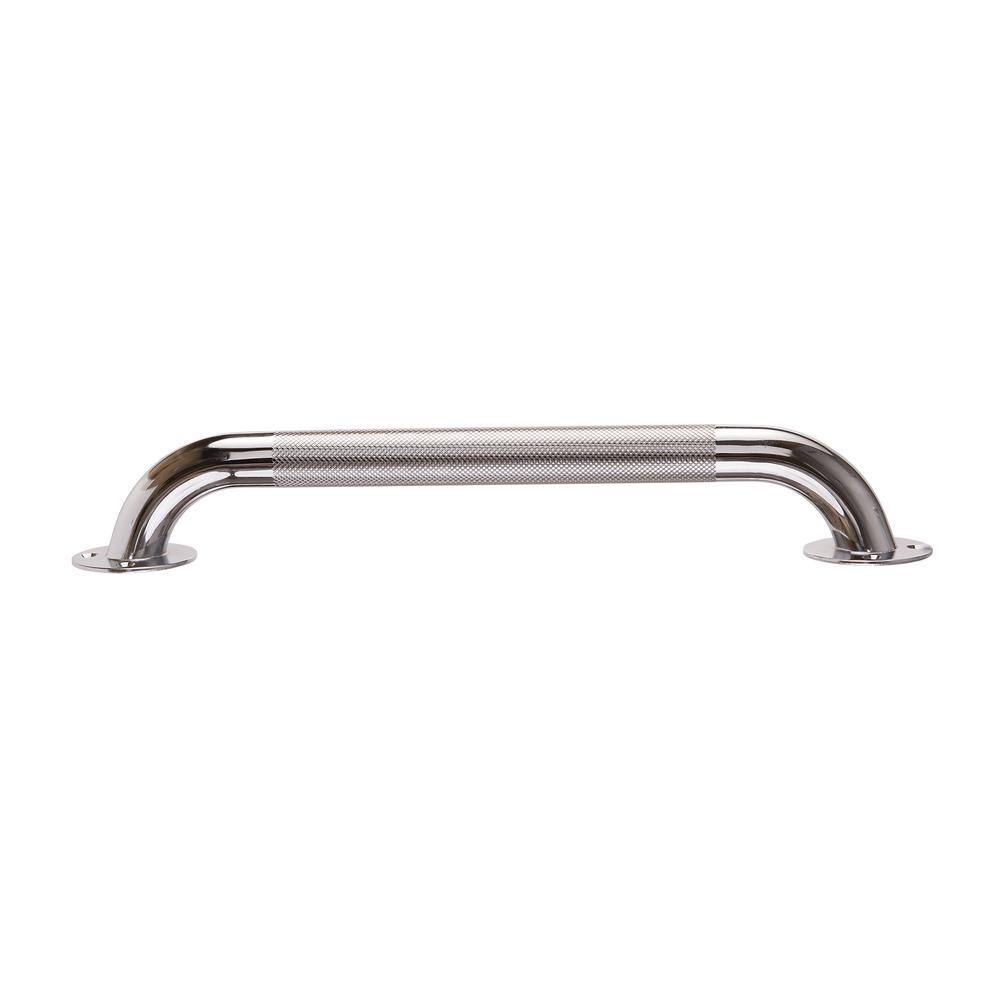 16-Inch Stainless Steel Knurled Grab Bar