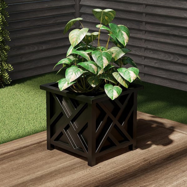 Pure Garden 3-Piece Stackable Planter Set, Brown