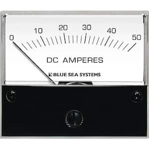 0 Amp to 50 Amp DC Analog Ammeter with Shunt