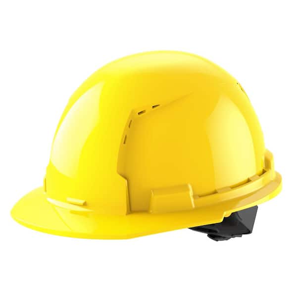 Milwaukee BOLT Yellow Type 1 Class C Front Brim Vented Hard Hat with 4 Point Ratcheting Suspension