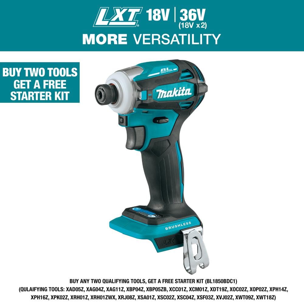 Makita 18 Volt LXT Lithium Ion Brushless Cordless 4 Speed Impact Driver Tool Only XDT20Z The Home Depot
