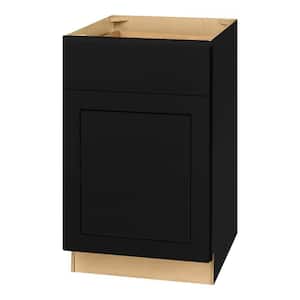 Avondale 21 in. W x 24 in. D x 34.5 in. H Ready to Assemble Plywood Shaker Base Kitchen Cabinet in Raven Black