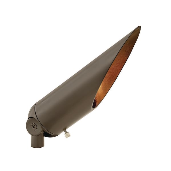 HINKLEY Variable Lumen Output LED 27K Long Cowl Bronze Hardwired Weather Resistant Spotlight with Integrated LED