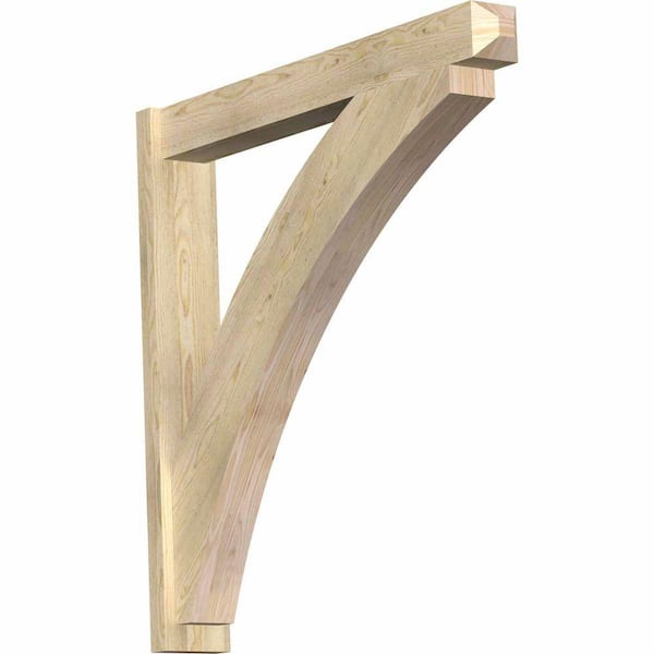 Ekena Millwork 6 in. x 42 in. x 42 in. Thorton Craftsman Rough Sawn Douglas Fir Outlooker