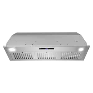 36 in. Lumin Collection 380 CFM Ducted Insert Range Hood, Touch Controls, LED Lights, Stainless Steel