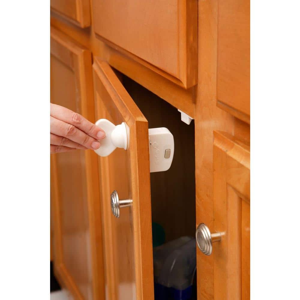 White Magnetic Locking System with 8 Locks and 1 Key