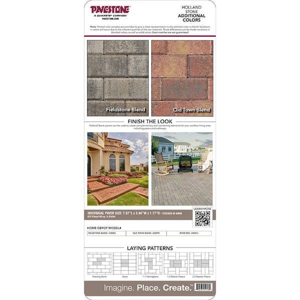 PAPER SAMPLE - 7.87 in. L x 3.94 in. W x 1.77 in. H Red Concrete Paver (1 - Piece)