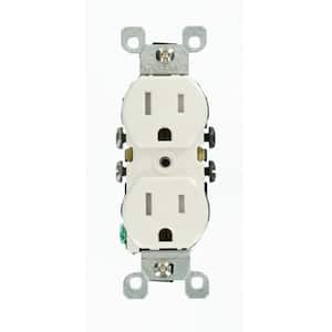 15 Amp Weather and Tamper Resistant Duplex Outlet, White