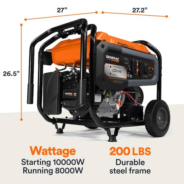Generac 10000 / 8000-Watt Electric Switch Single Fuel Gasoline