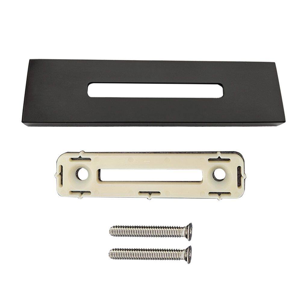 Brass Linear Overflow Cover with Plastic Holder and 1-3/4 in. Screws in Matte BLack price history on PriceWatchPro