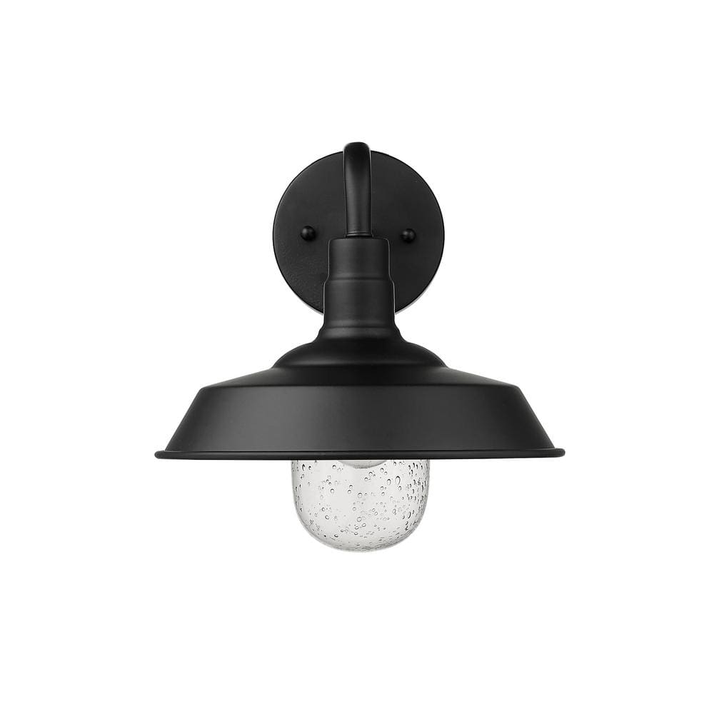Burry 12" Black Dimmable Direct Wired Wall Light