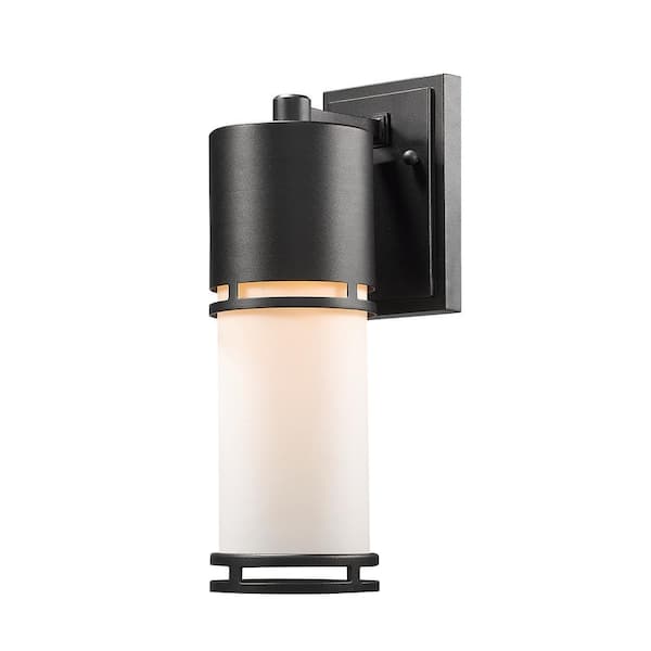 Unbranded Luminata 11-Watt 13.75 in. Black Integrated LED Aluminum Hardwired Outdoor Weather Resistant Barn Wall Sconce Light