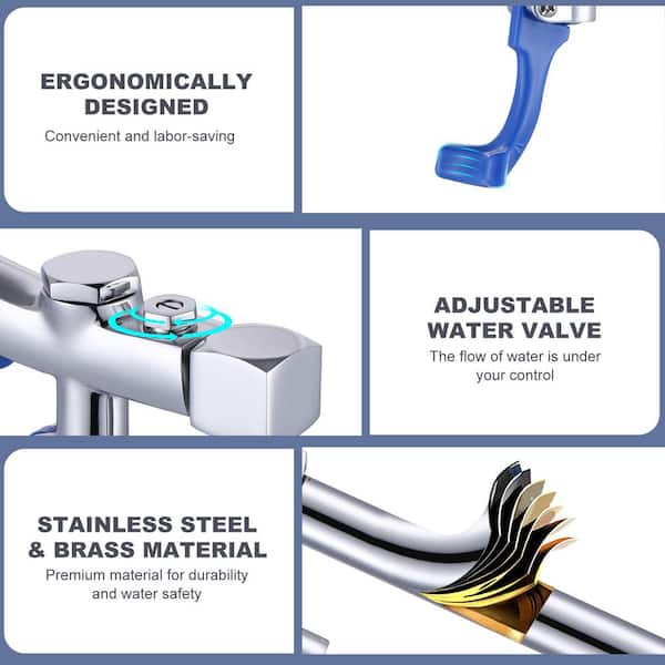 ARCORA Commercial Deck Mounted Single Handle Glass Filler Faucet, Chrome