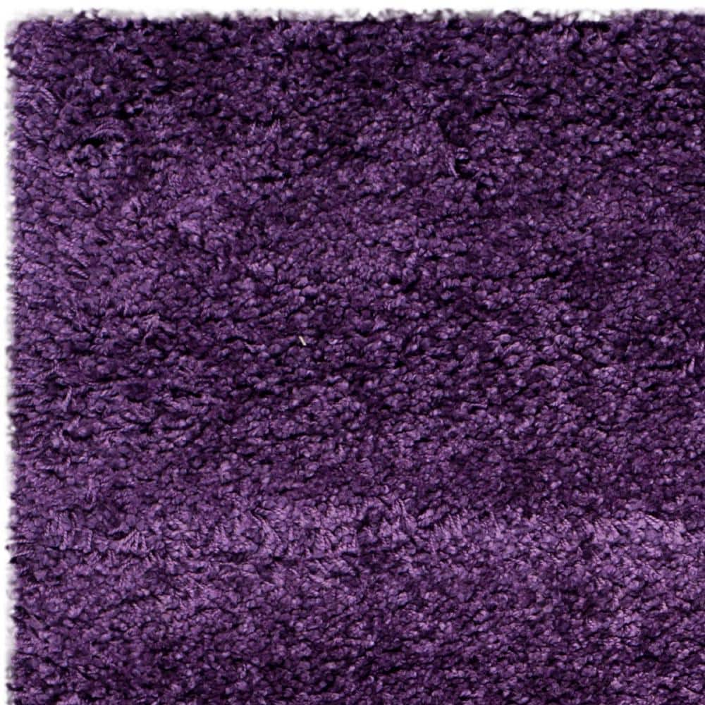 Purple Synthetic Shag Area Rug - 3' x 5'