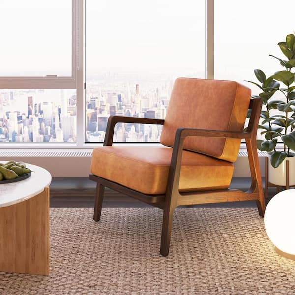Verity Cognac Tan Arm Chair
