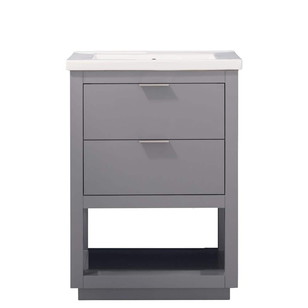 Design Element Klein 24 in. W x 18 in. D Bath Vanity in Gray